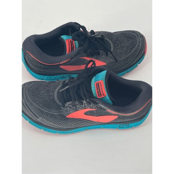 Brooks Sneakers Pure Grit 6 Women Size 7.5 Gray Pink Blue‎ Run Hike - Picture 1 of 14